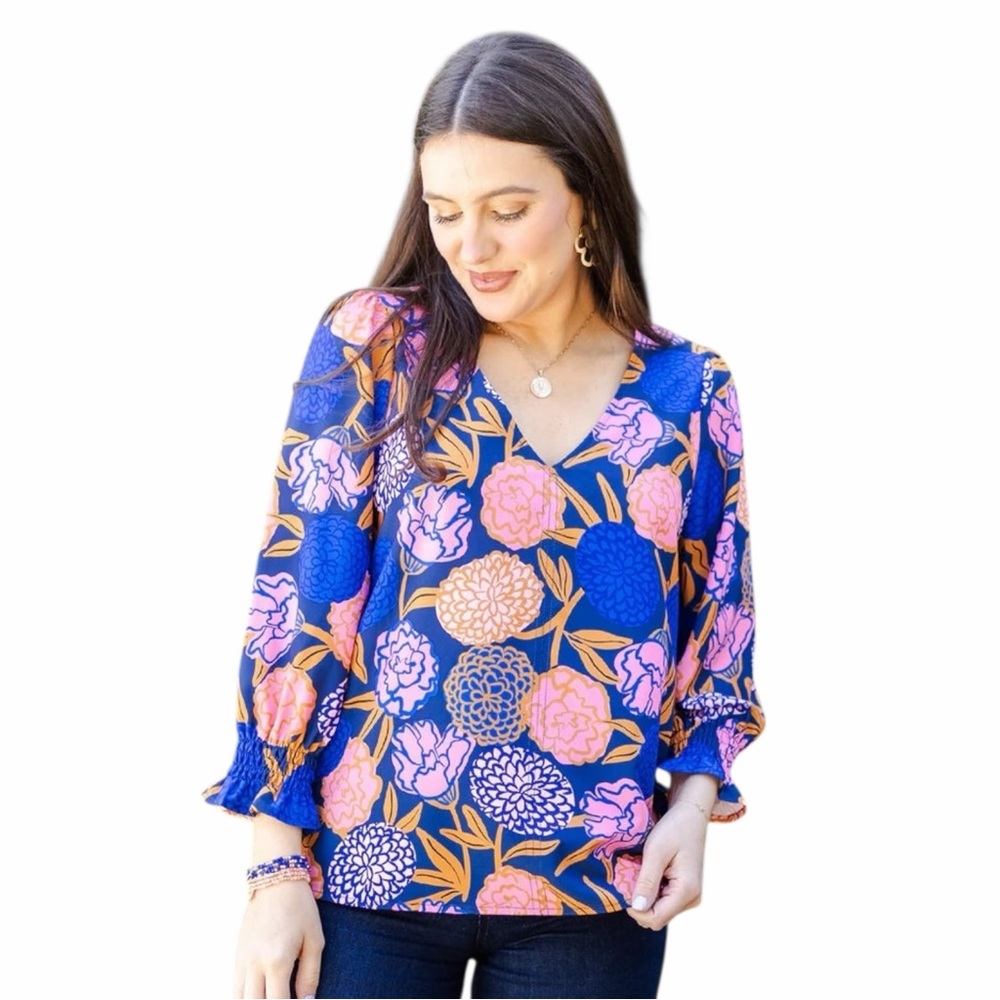 Michelle McDowell Juliet Top Make You Mine Navy NWT Size S
